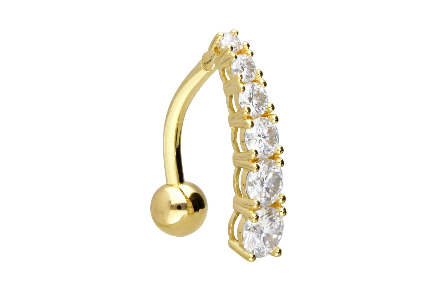 18 Karat Gold Bananabell Piercing MOISSANIT-BANNER